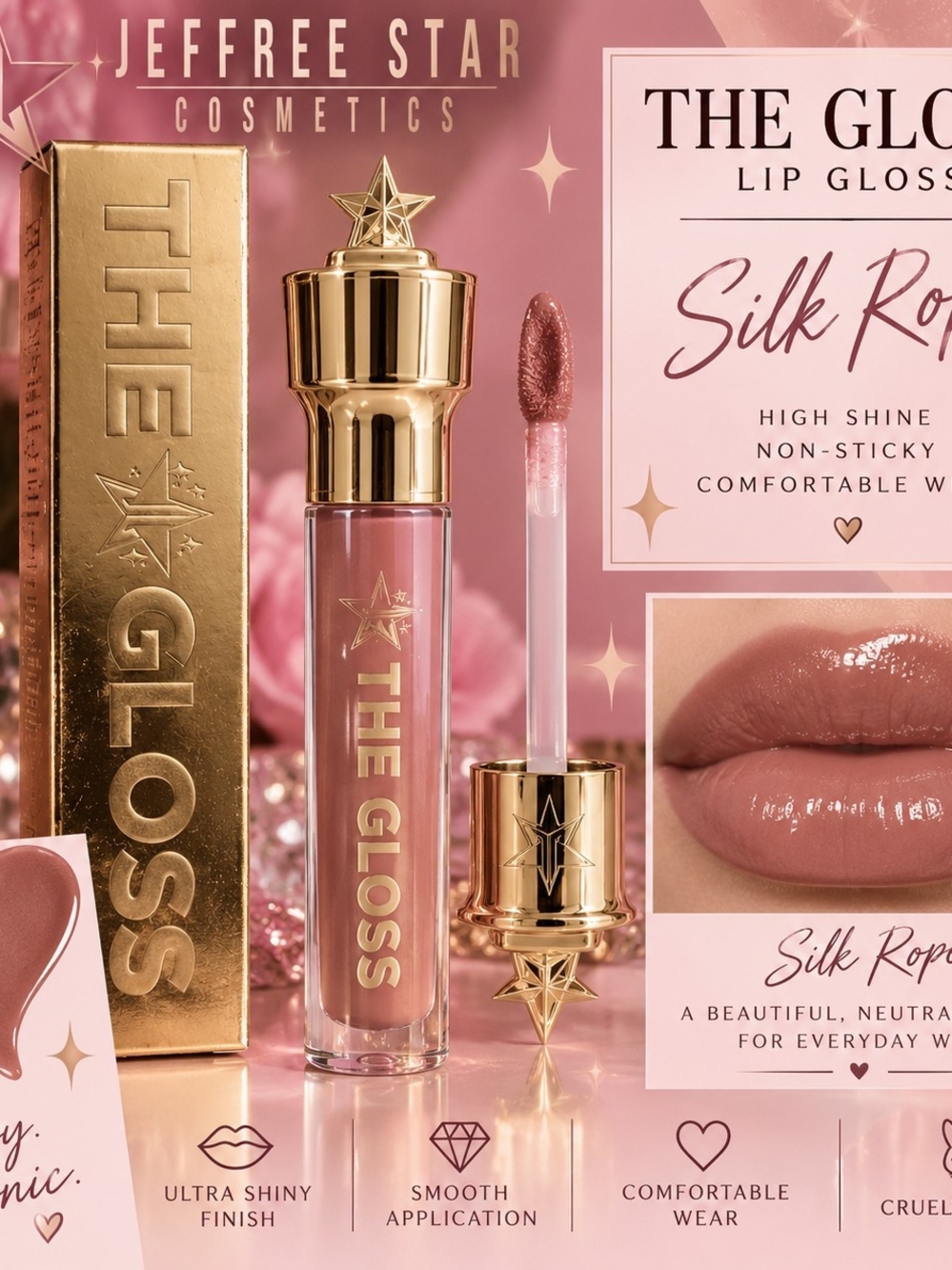 Jeffree Star The Gloss Lip Gloss — Silk Rope Nude!!